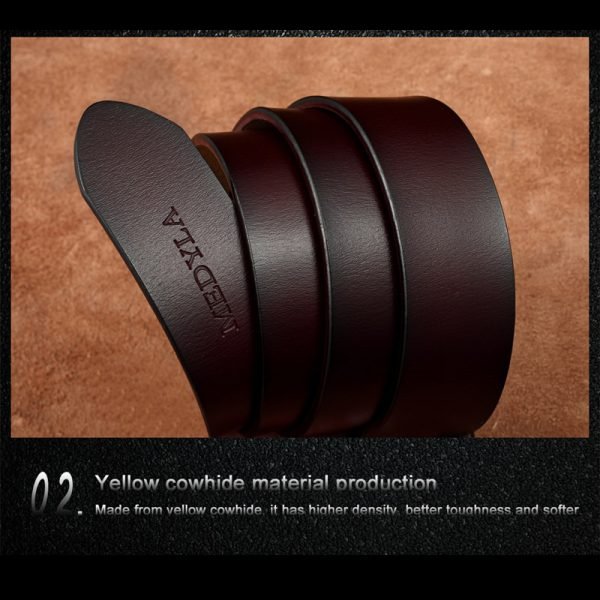 MEDYLA Dropship High Quality Genuine Leather Luxury Strap Male Belts For Men Jeans Casual Belt Pin Buckle Masculine Cummerbund - Image 5