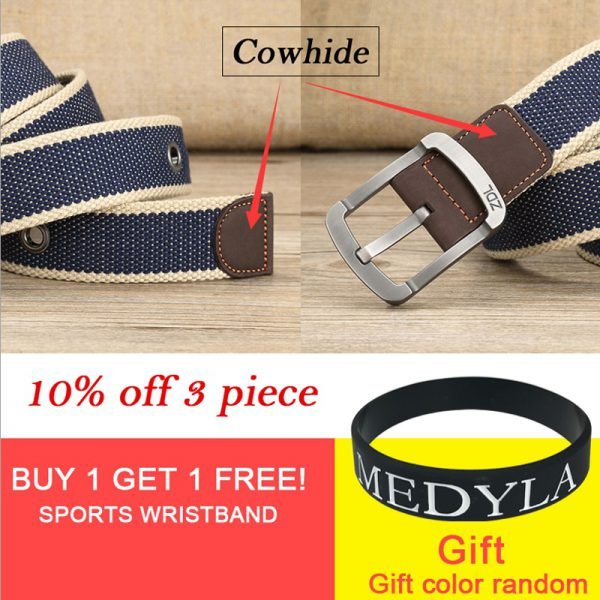 MEDYLA military belt outdoor tactical belt men&women high quality canvas belts for jeans male luxury casual straps ceintures - Image 3