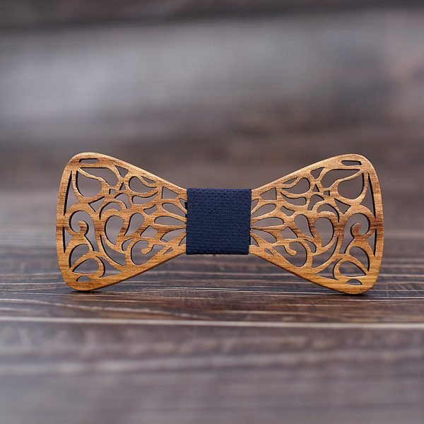Mahoosive New Floral Wood Bow Ties for Men Bowtie Hollow Butterflies Wedding suit wooden bowtie Shirt krawatte Bowknots Slim tie - Image 3