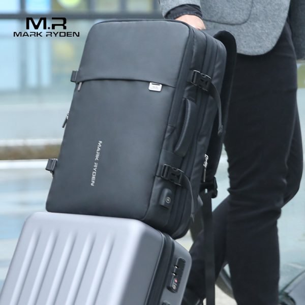 Mark Ryden Man Backpack Fit 17 inch Laptop USB Recharging Multi-layer Space Travel Male Bag Anti-thief Mochila - Image 2