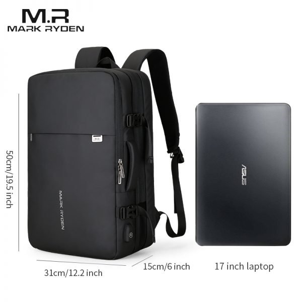 Mark Ryden Man Backpack Fit 17 inch Laptop USB Recharging Multi-layer Space Travel Male Bag Anti-thief Mochila - Image 5