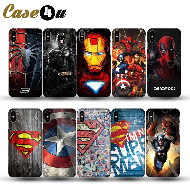 Marvel Avengers Captain America Shield Superhero Case for iPhone 6s 7 8 Plus X 10 XS Max XR Silicone Rubber Cover Ironman coque - Image 6