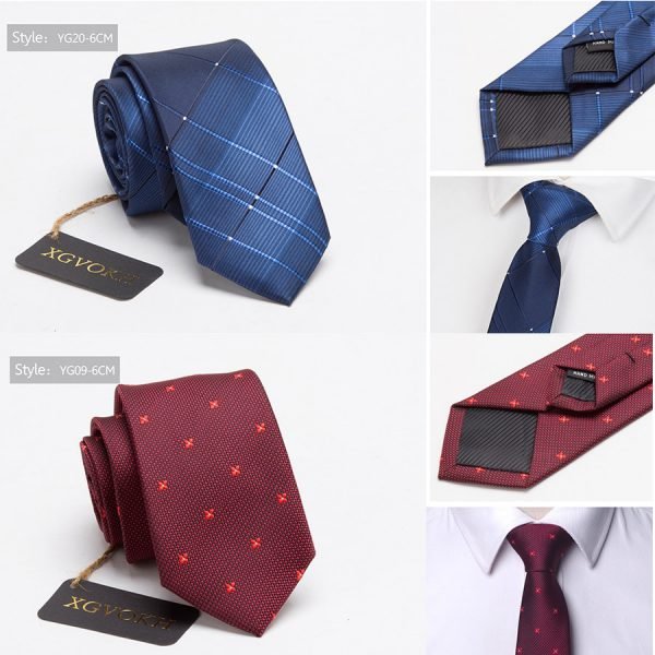 Men ties necktie Men's vestidos business wedding tie Male Dress legame gift gravata England Stripes JACQUARD WOVEN 6cm - Image 4