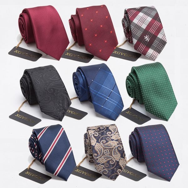 Men ties necktie Men's vestidos business wedding tie Male Dress legame gift gravata England Stripes JACQUARD WOVEN 6cm - Image 6