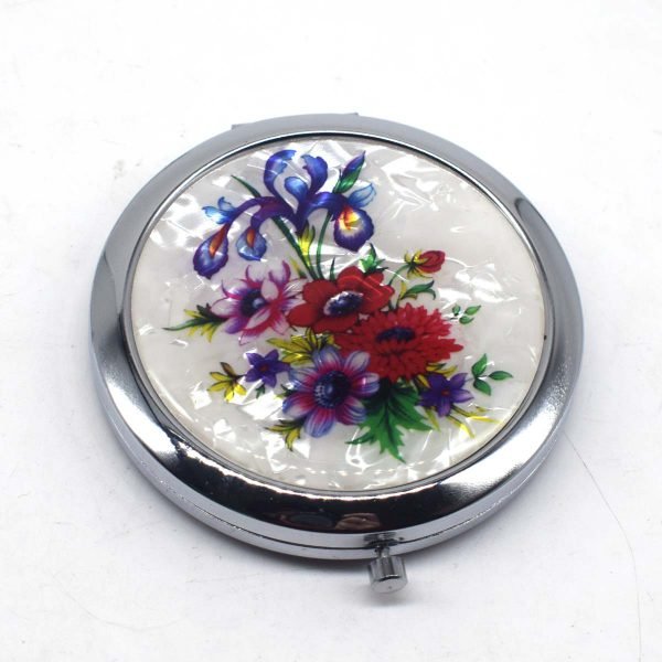 Mini Makeup Compact Pocket Mirror Flower Butterfly Bamboo Metal Portable Two-side Folding Makeup Mirror Vintage Cosmetic Mirrors - Image 4