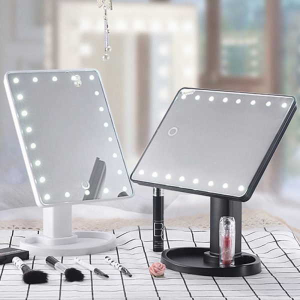 Mirrors 360 Degrees Rotation Makeup Mirror Adjustable 16/22 Leds Lighted LED Touch Screen Portable Luminous Mirrors Dropship - Image 2