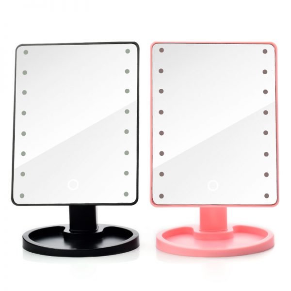 Mirrors 360 Degrees Rotation Makeup Mirror Adjustable 16/22 Leds Lighted LED Touch Screen Portable Luminous Mirrors Dropship - Image 3