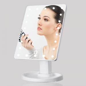 Mirrors 360 Degrees Rotation Makeup Mirror Adjustable 16/22 Leds Lighted LED Touch Screen Portable Luminous Mirrors Dropship