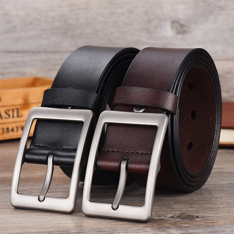 NO.ONEPAUL Men belt High Quality cow genuine leather luxury strap male belts for men new fashion classice vintage pin buckle - Image 2