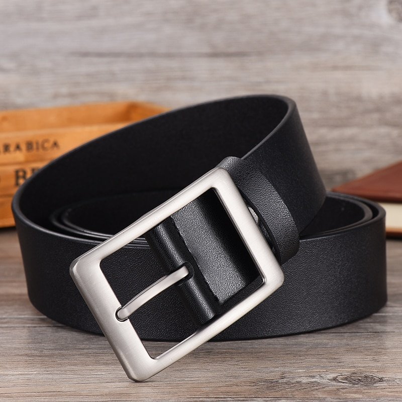 NO.ONEPAUL Men belt High Quality cow genuine leather luxury strap male belts for men new fashion classice vintage pin buckle - Image 4