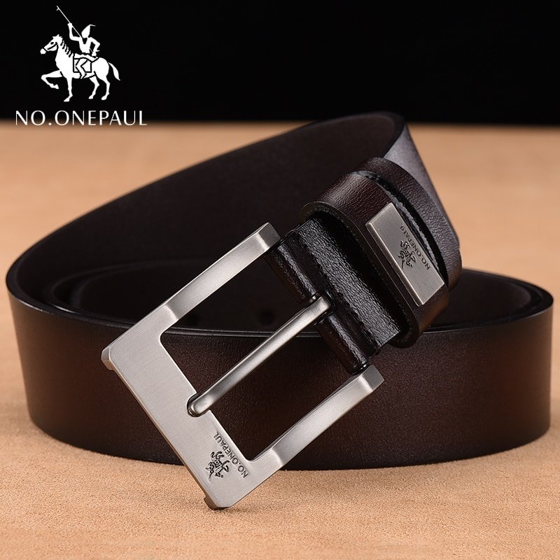 NO.ONEPAUL cow genuine leather luxury strap male belts for men new fashion classice vintage pin buckle men belt High Quality - Image 2