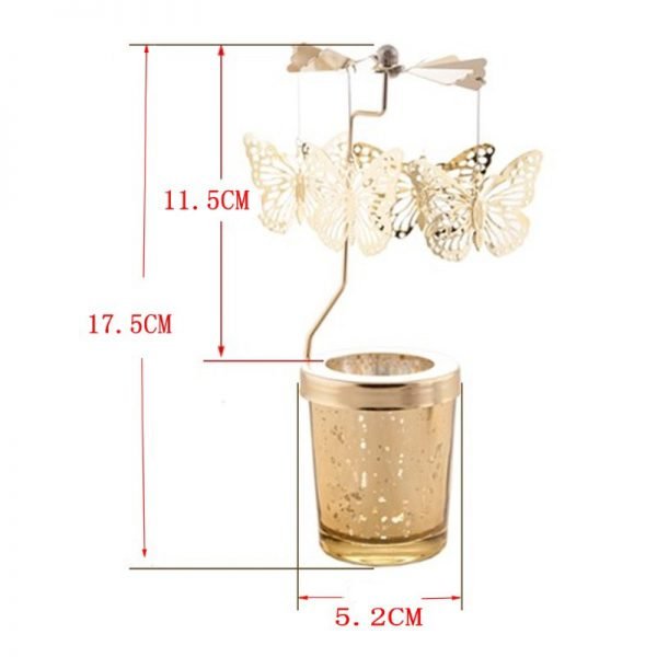 New 2018 Xmas Rotating Spinning Carousel Tea Light Candle Holder Center Home Decoration Gifts Wedding Decoration 2018 - Image 5