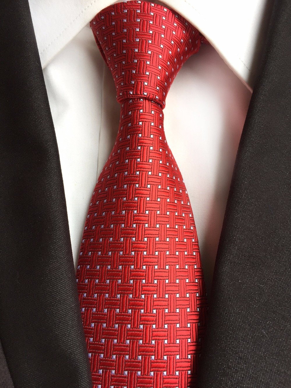 New-Brand-8cm-Check-Blue-Purple-Red-Jacquard-Woven-100-Silk-Ties-Mens-Neck-Tie-Striped-1.jpg