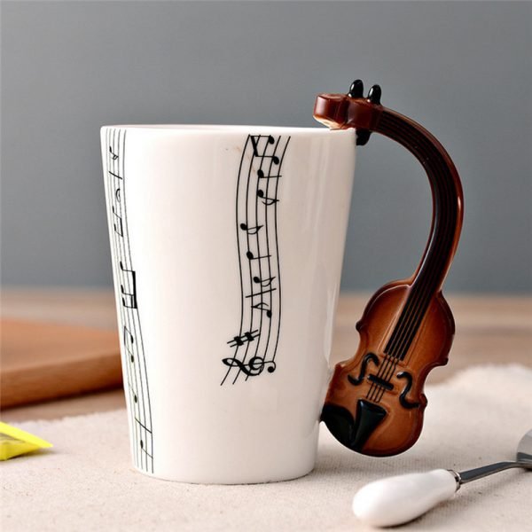 New High Quality Ceramic Cup Personality Music Note Milk Juice Lemon Mug Coffee Tea Cup Home Office Drinkware Unique Gift - Image 4
