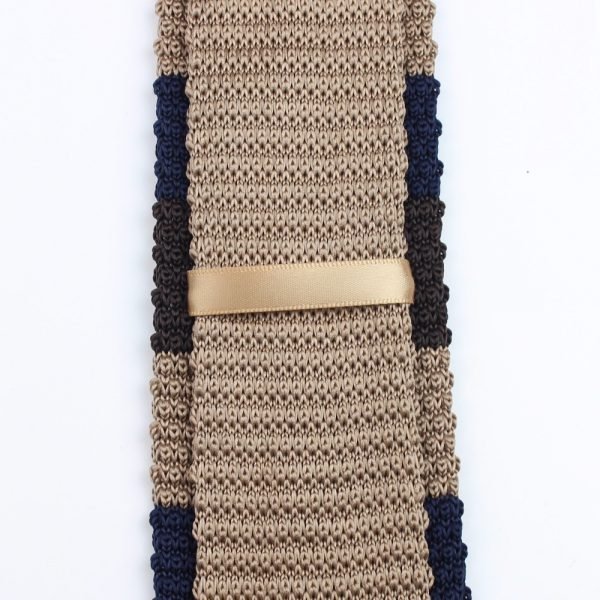 New Knitted Knit Leisure Triangle Striped Ties Normal Sharp Corner Neck Ties Men Classic Woven Designer Cravat - Image 2
