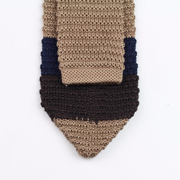 New Knitted Knit Leisure Triangle Striped Ties Normal Sharp Corner Neck Ties Men Classic Woven Designer Cravat - Image 3