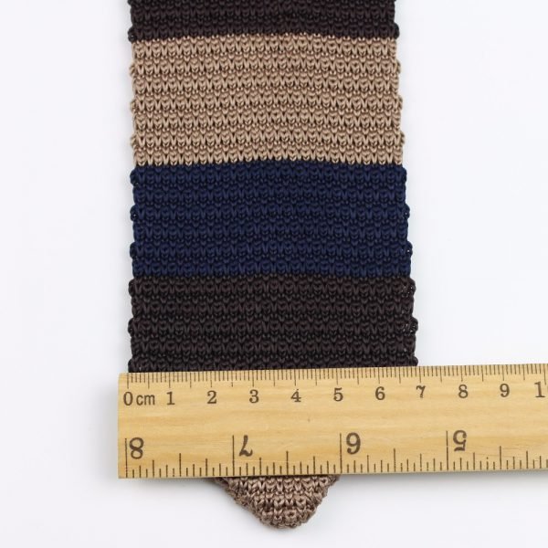 New Knitted Knit Leisure Triangle Striped Ties Normal Sharp Corner Neck Ties Men Classic Woven Designer Cravat - Image 4