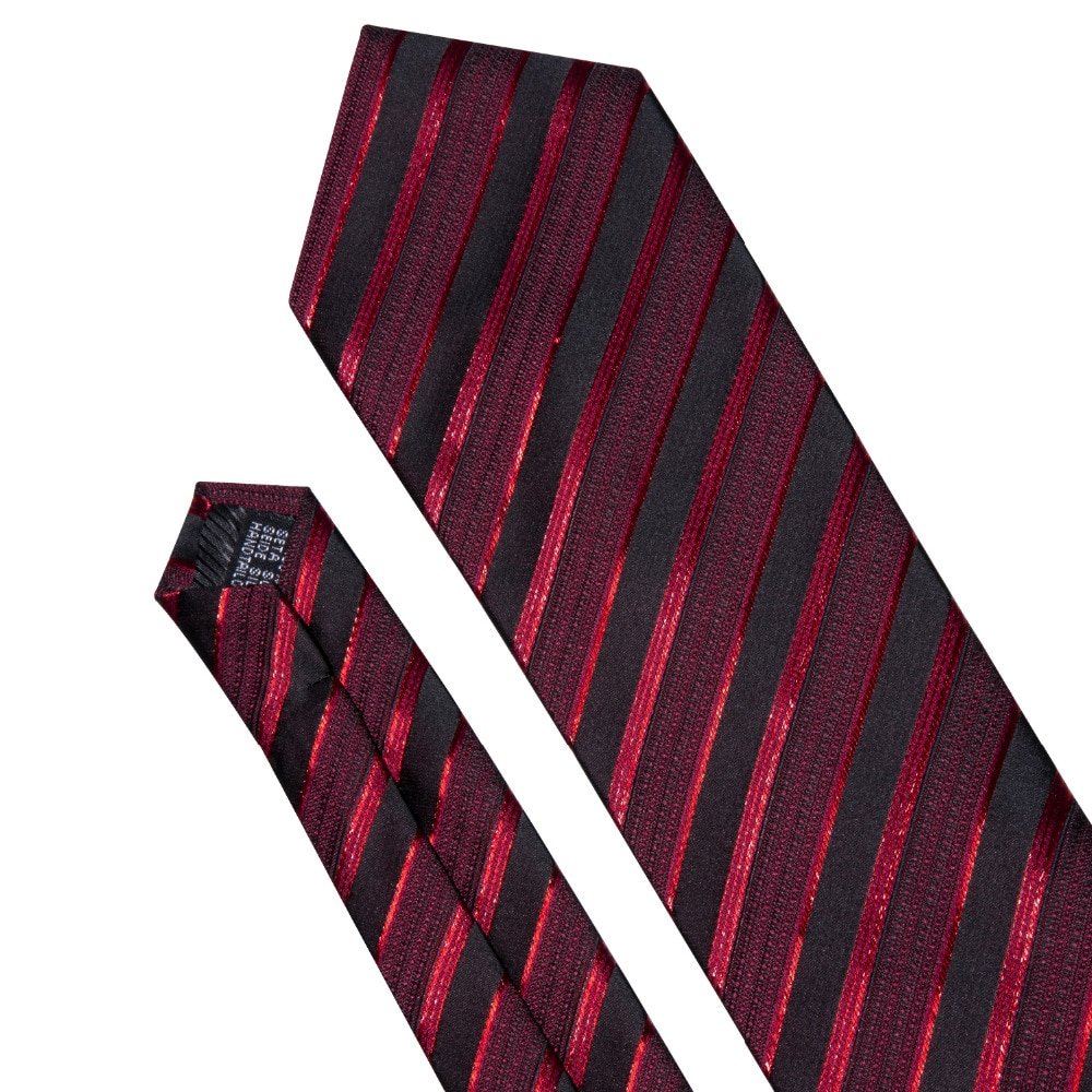 New Wedding Men Tie Red Striped Fashion Designer Ties For Men Business 8.5cm Dropshiiping Barry.Wang Groom Tie Kravat FA-5022 - Image 6
