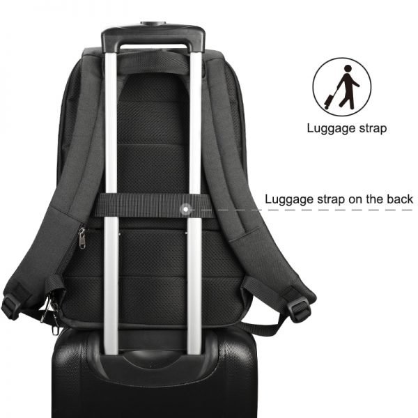 No Key Anti theft TSA Lock Fashion Men Backpacks 15.6inch USB Charging Laptop Male Mochila 18L College School Backpack for Boys - Image 6