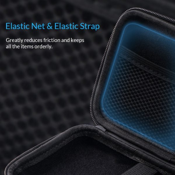 ORICO 2.5 Hard Disk Case Portable HDD Protection Bag for External 2.5 inch Hard Drive/Earphone/U Disk Hard Disk Drive Case Black - Image 3