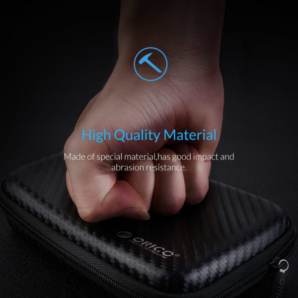 ORICO 2.5 Hard Disk Case Portable HDD Protection Bag for External 2.5 inch Hard Drive/Earphone/U Disk Hard Disk Drive Case Black - Image 4