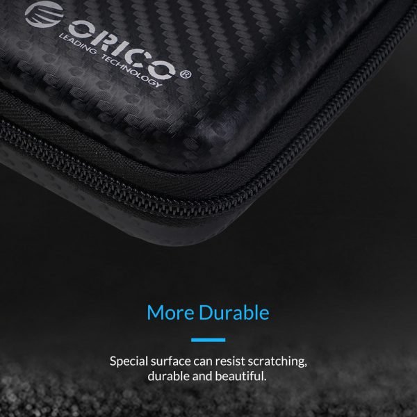 ORICO 2.5 Hard Disk Case Portable HDD Protection Bag for External 2.5 inch Hard Drive/Earphone/U Disk Hard Disk Drive Case Black - Image 5