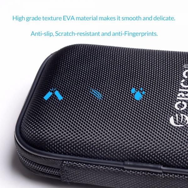 ORICO PHD-25 2.5 inch Portable External Hard Drive Protection Bag Dual Buffer Layer HDD Protector Case- Black - Image 4