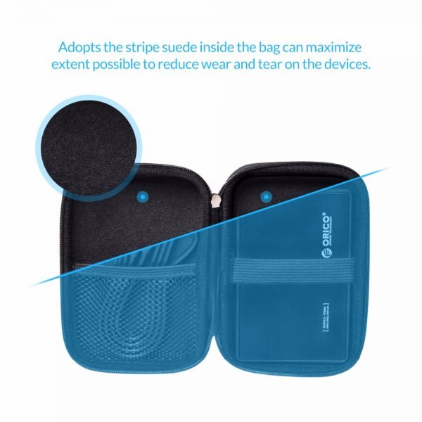 ORICO PHD-25 2.5 inch Portable External Hard Drive Protection Bag Dual Buffer Layer HDD Protector Case- Black - Image 5
