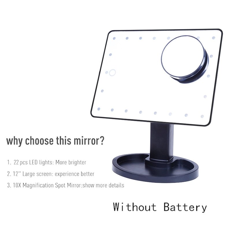 OSHIONER Dimmable LED Make Up Mirror 16/22 Light Bulbs Illuminated Vanity Cosmetic Beauty Mirror with 10x Magnifying Mirror - Image 4