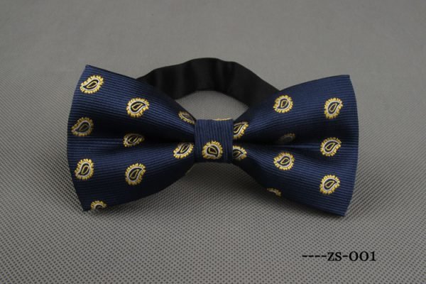 RBOCOTT Men's Bow Tie Gold Paisley Bowtie Business Wedding Bowknot Dot Blue And Black Bow Ties For Groom Party Accessories - Image 5