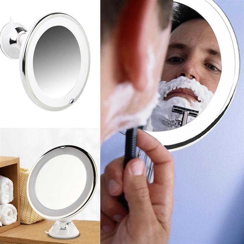 RUIMIO 7X Magnifying Makeup Mirror Cosmetic LED Locking Suction Cup Bright Diffused Light 360 Degree Rotating Cosmetic Makeup - Image 2