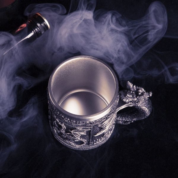 Retro Dragon Resin Stainless Steel Beer Mug Skull Knight Tankard Halloween Coffee Cup Creative Viking Tea Mug Pub Bar Decoration - Image 5