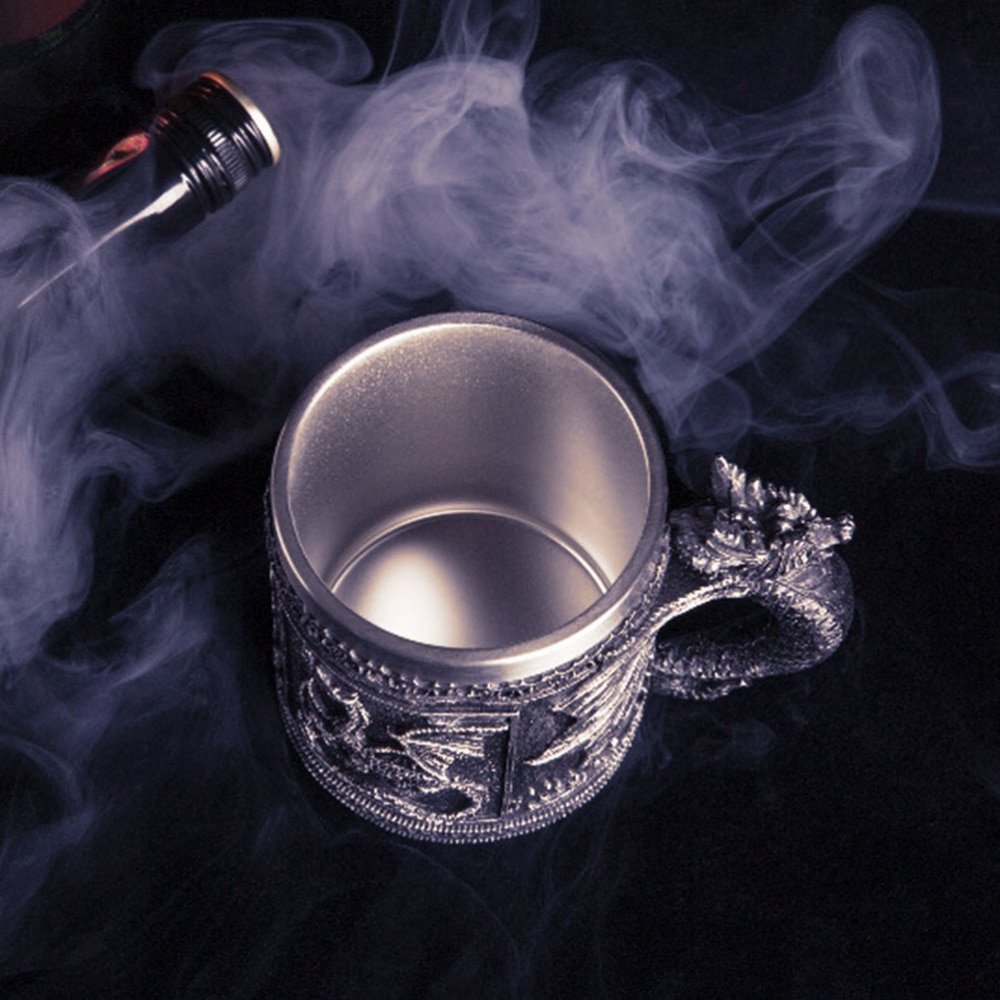 Retro Dragon Resin Stainless Steel Beer Mug Skull Knight Tankard Halloween Coffee Cup Creative Viking Tea Mug Pub Bar Decoration - Image 5