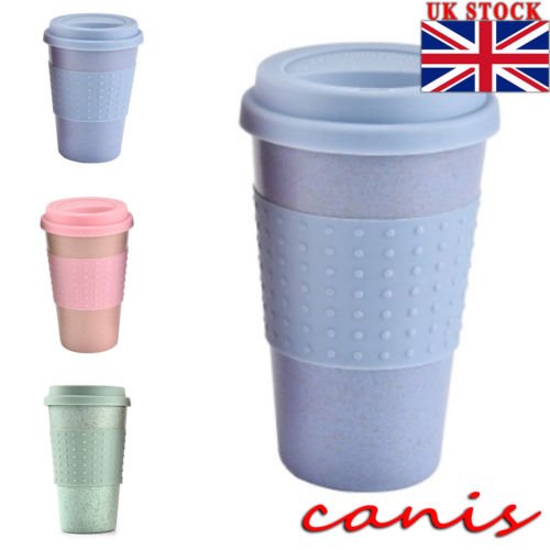 Reusable biodegradable Wheat Straw Ecoffee Cups Eco Friendly Travel Coffee Mugs 8oz 12oz 14oz - Image 4