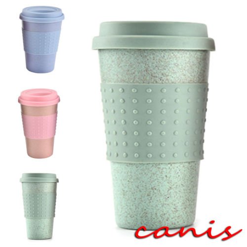 Reusable biodegradable Wheat Straw Ecoffee Cups Eco Friendly Travel Coffee Mugs 8oz 12oz 14oz - Image 6