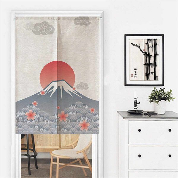 Romantic Blossom Cherry Tapestry Kitchen Curtains Japanese Noren Doorway Curtain 85X150cm Home Decorative Door Curtain - Image 6