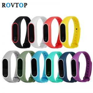 Rovtop Fashion Bracelets For Xiaomi Mi Band 2 Sport Watch Strap Silicone Wrist Strap For Xiaomi MiBand2 Bracelet Wriststrap