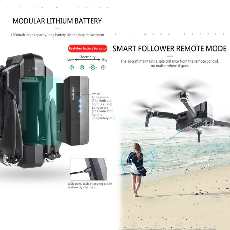 SJRC F11 GPS Drone With Wifi FPV 1080P Camera Brushless Quadcopter 25 minutes Flight Time Gesture Control Foldable Dron Vs CG033 - Image 5