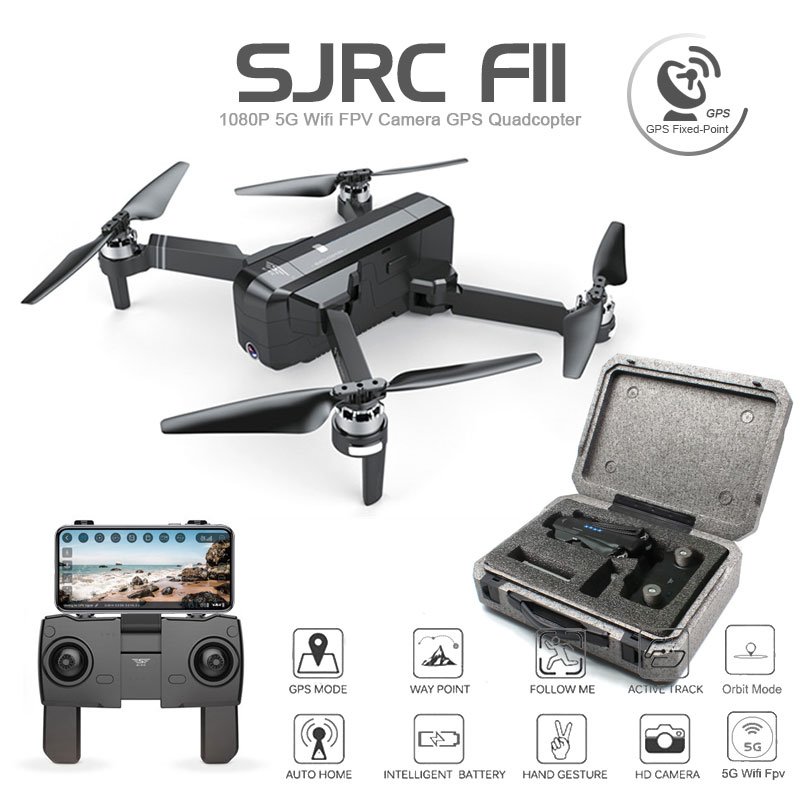 SJRC F11 GPS Drone With Wifi FPV 1080P Camera Brushless Quadcopter 25 minutes Flight Time Gesture Control Foldable Dron Vs CG033