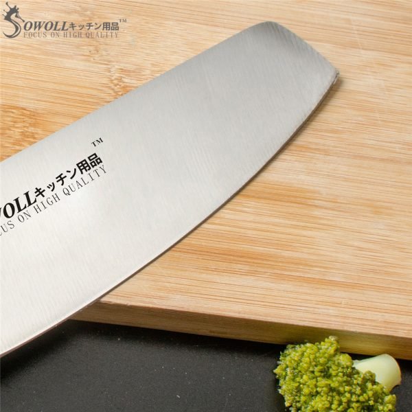 SOWOLL Brand 4cr14mov Stainless Steel Blade Single 6" Chef Knife Resin Fibre Handle Kitchen Knife Unique Design Cooking Tools - Image 3
