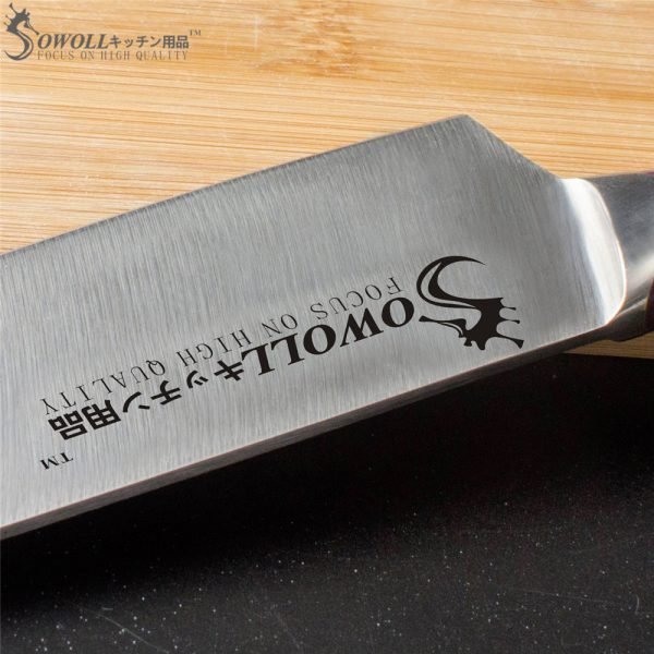 SOWOLL Brand 4cr14mov Stainless Steel Blade Single 6" Chef Knife Resin Fibre Handle Kitchen Knife Unique Design Cooking Tools - Image 4