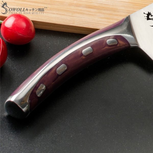 SOWOLL Brand 4cr14mov Stainless Steel Blade Single 6" Chef Knife Resin Fibre Handle Kitchen Knife Unique Design Cooking Tools - Image 5