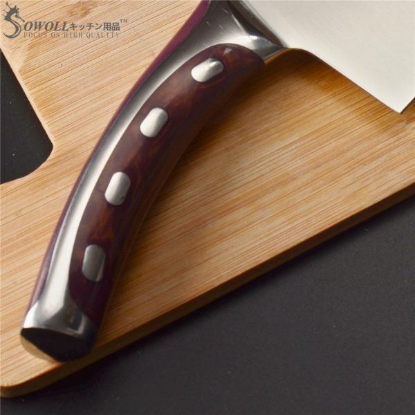 SOWOLL Brand 4cr14mov Stainless Steel Kitchen Knives 7 inch Chopping Kitchen Knife Resin Fibre Handle Cleaver Cooking Accessorie - Image 6