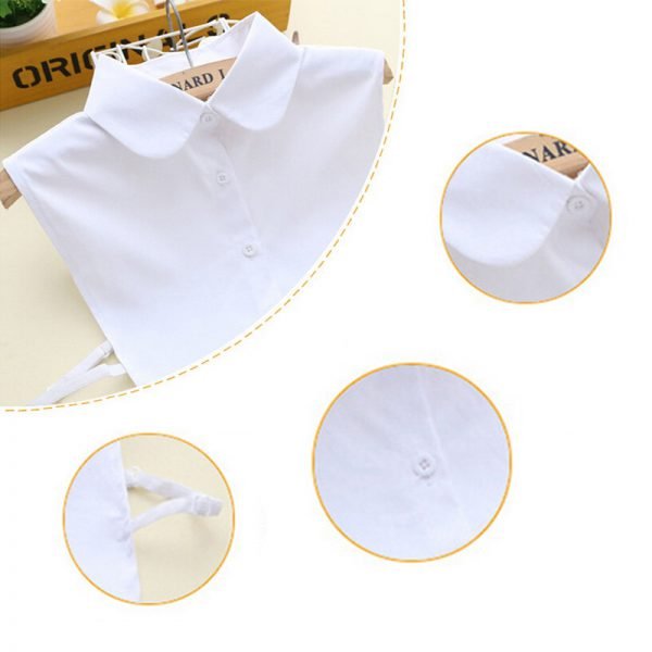 Shirt Fake Collar White & Black Tie Vintage Detachable Collar False Collar Lapel Blouse Top Women Clothes Accessories - Image 5