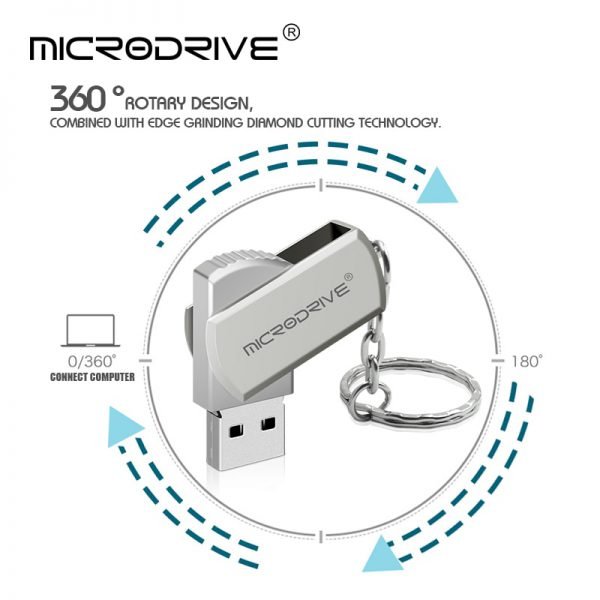 Silver/Gold Pendrive Metal Key Chain USB Flash Drive 64GB 32GB 16GB 8GB Pen Drive High Speed USB Stick Real Capacity USB Flash - Image 4