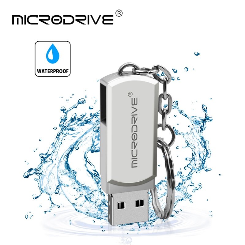 Silver/Gold Pendrive Metal Key Chain USB Flash Drive 64GB 32GB 16GB 8GB Pen Drive High Speed USB Stick Real Capacity USB Flash - Image 5