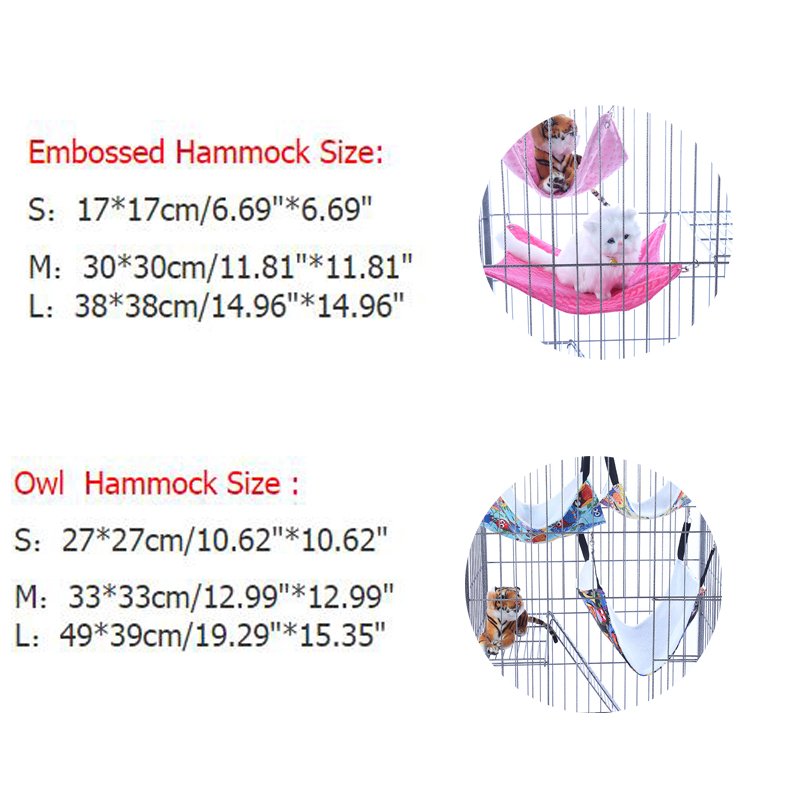 Small Pet Dog Hammock Goods Rat Rabbit Hamster Cat Cage Hammocks Hanging Bed Cage Supplies Accessories S M L DOGGYZSTYLE - Image 2