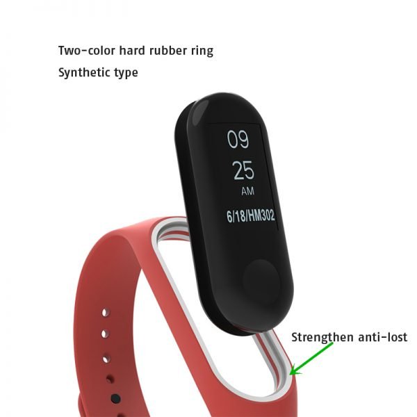 Sport Strap for mi band 2 Bracelet Anti-Lost Strengthen Silicone Strap for Xiaomi mi band 2 Replacement Strap for mi band 2 - Image 3