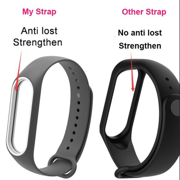 Sport Strap for mi band 2 Bracelet Anti-Lost Strengthen Silicone Strap for Xiaomi mi band 2 Replacement Strap for mi band 2 - Image 4