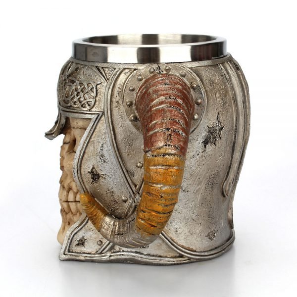 Stainless Steel Skull Mug Viking Ram Horned Pit Lord Warrior Beer Stein Tankard Coffee Mug Tea Cup Halloween Bar Drinkware Gift - Image 5